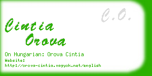 cintia orova business card